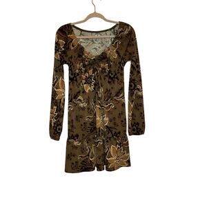 SO boho floral mini dress size small